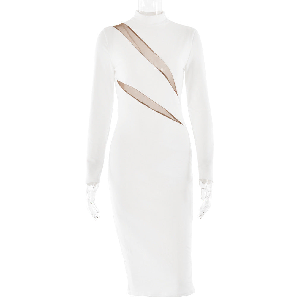 Sheer Patchwork Dress