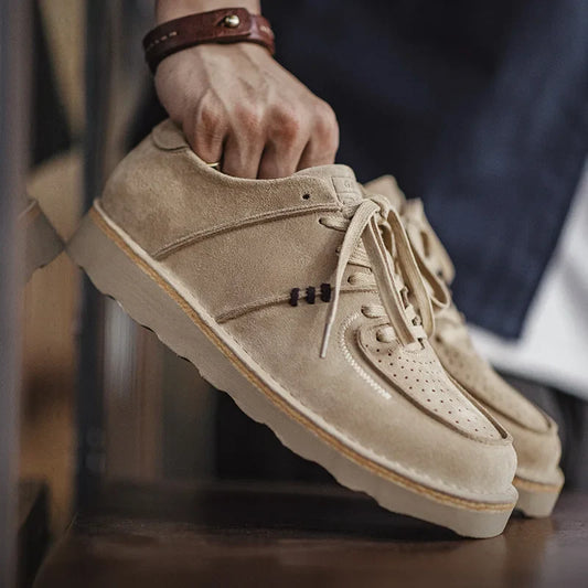 Maden Men's Retro Cow Suede Skate Shoes